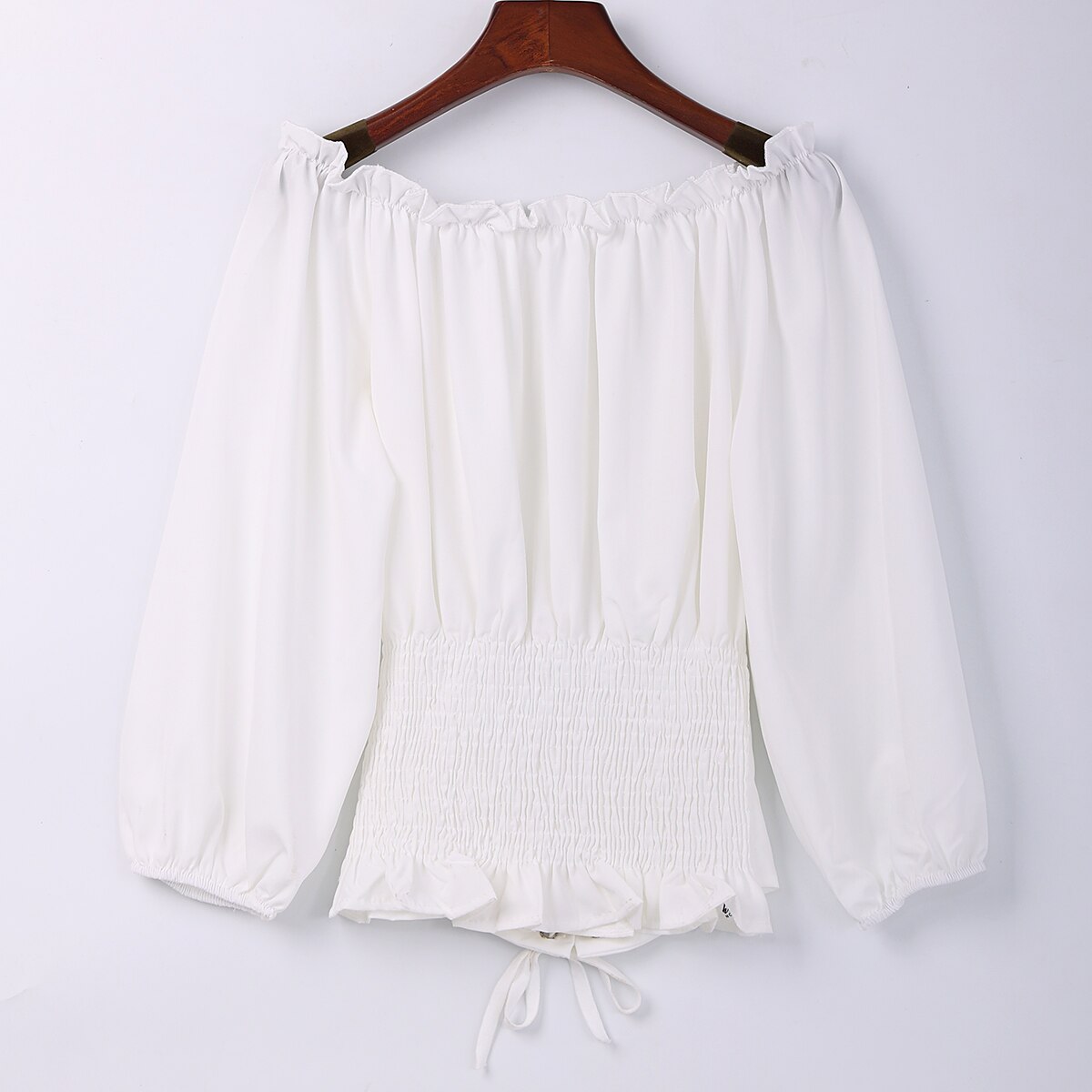 Steampunk shoulder-off blouse