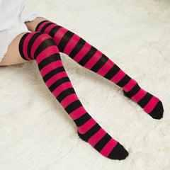 'Emo Kid' Black Striped Knee High Socks (3 Colors)