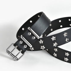 Black Rivet Buckle Belt