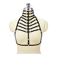 'Jenna' Black Gothic Multi Layered Harness