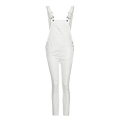 Distressed Long Overalls