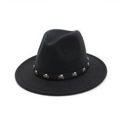 Skull Fedora Hat (Multiple Colours)