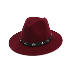 Skull Fedora Hat (Multiple Colours)
