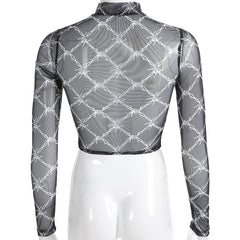 'Haywire' Black Alt Goth Barbed Wire Style Top