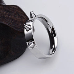 Stainless steel spike ring