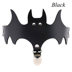 'Out of Hell' Black Goth Alt Bat Garter Suspender