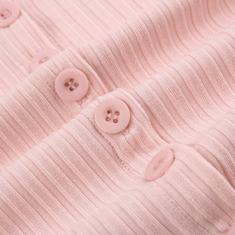 Ribbed Knit Cardigan Top