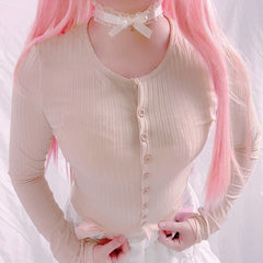 Ribbed Knit Cardigan Top