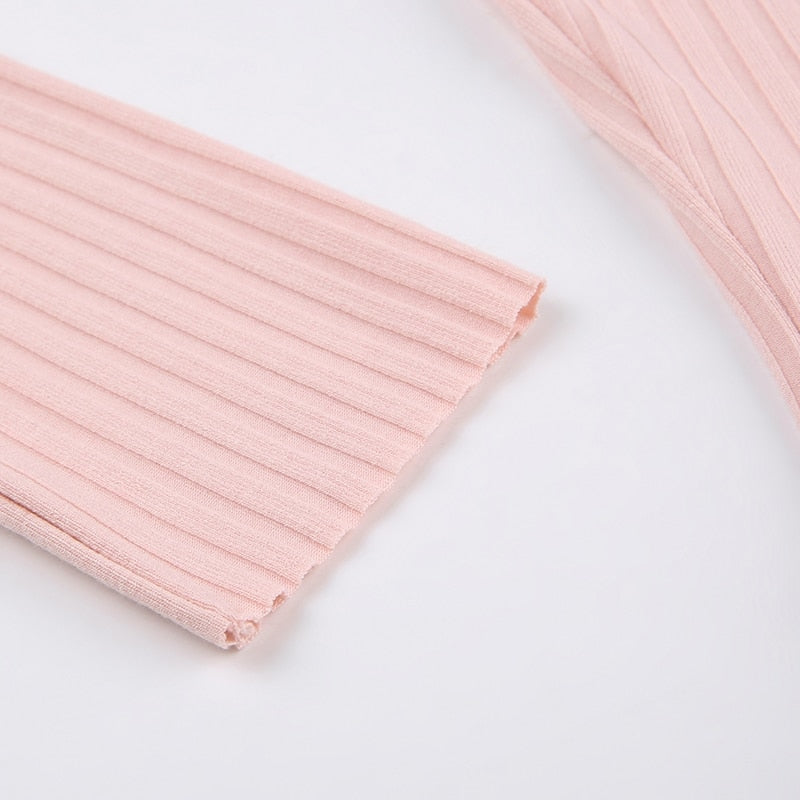 Ribbed Knit Cardigan Top
