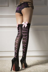 Ribbon Corset Stockings