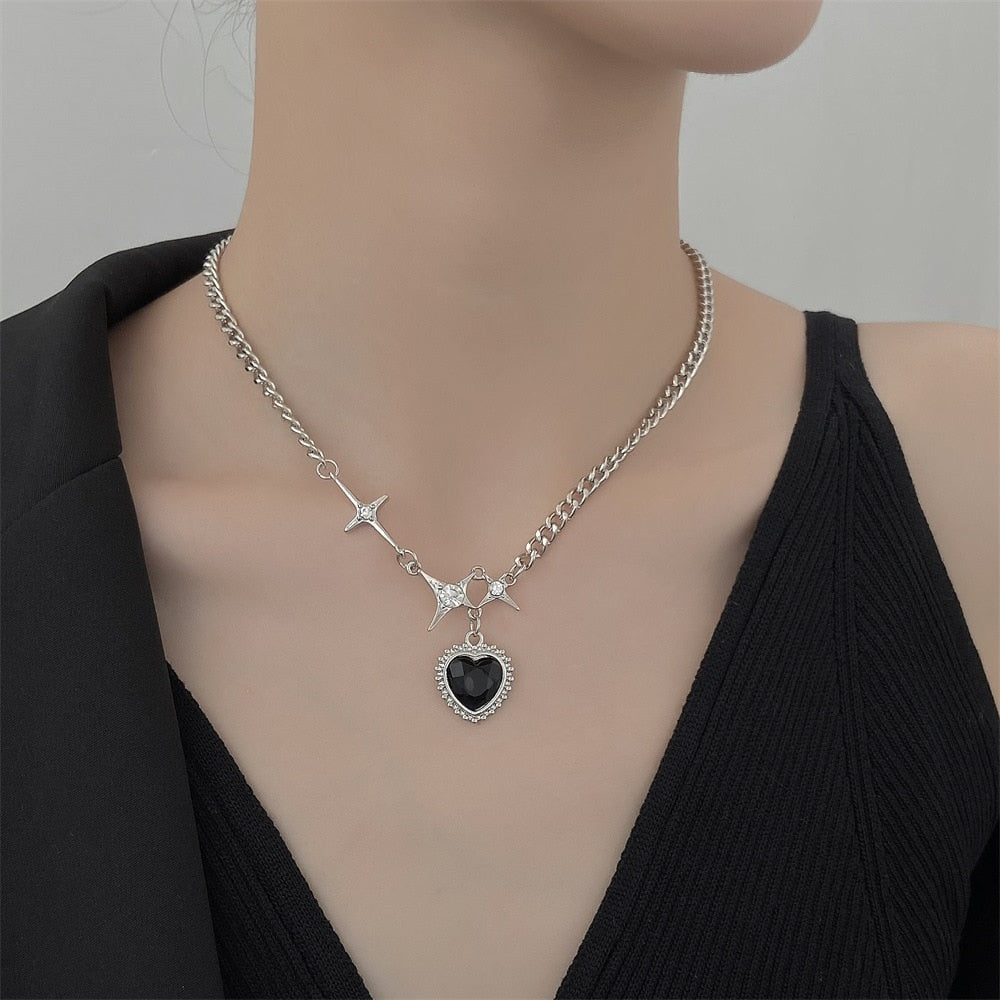 Starry Love Crystal Dangle Necklace