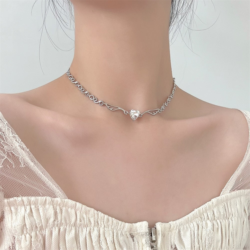 Starry Love Crystal Dangle Necklace