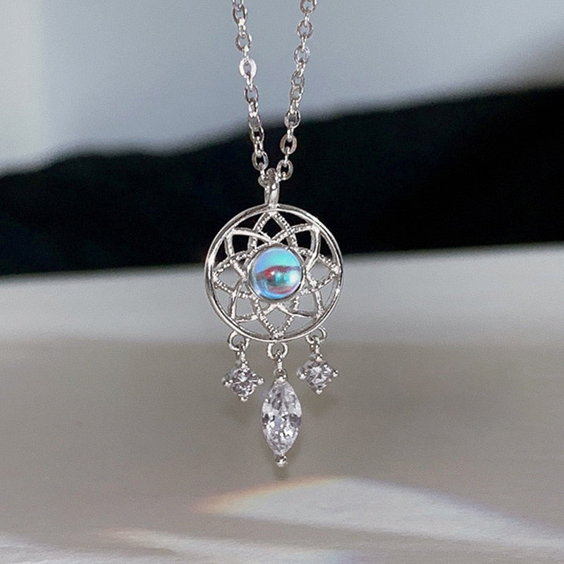 Starry Love Crystal Dangle Necklace