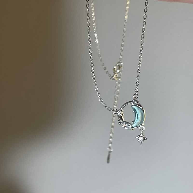 Starry Love Crystal Dangle Necklace