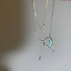 Starry Love Crystal Dangle Necklace