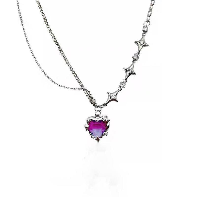Starry Love Crystal Dangle Necklace
