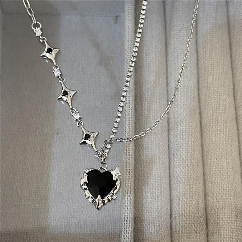 Starry Love Crystal Dangle Necklace
