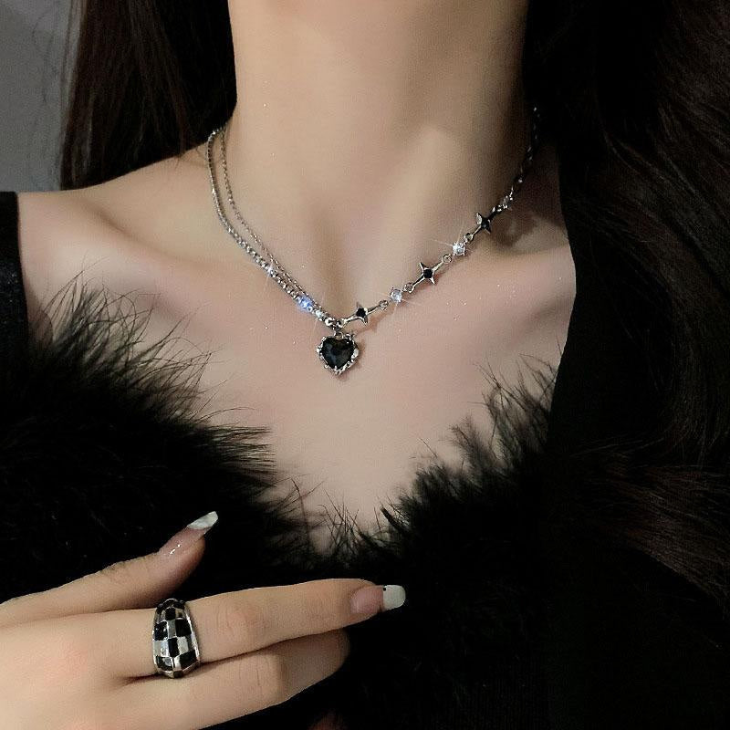 Starry Love Crystal Dangle Necklace