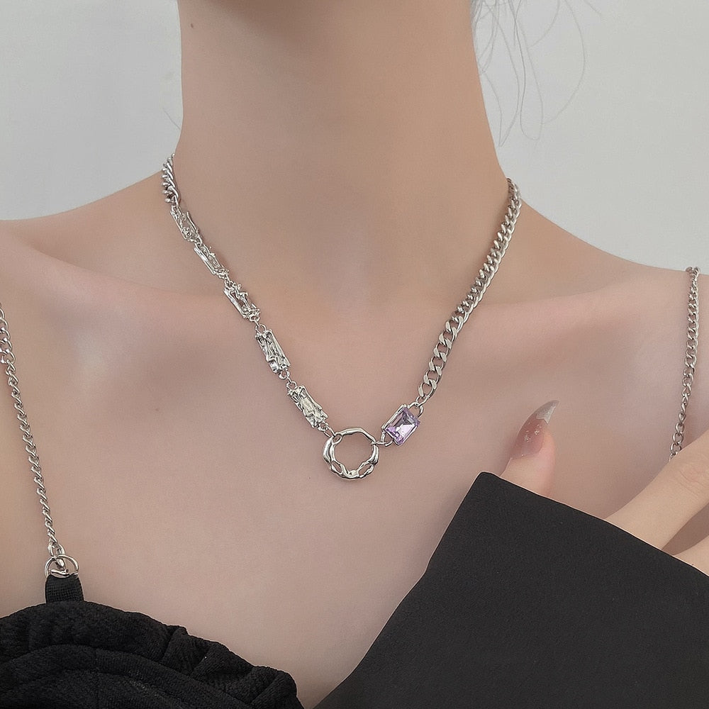 Starry Love Crystal Dangle Necklace