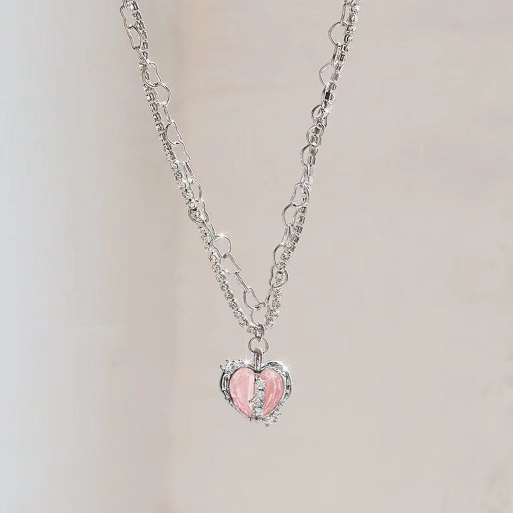 Starry Love Crystal Dangle Necklace