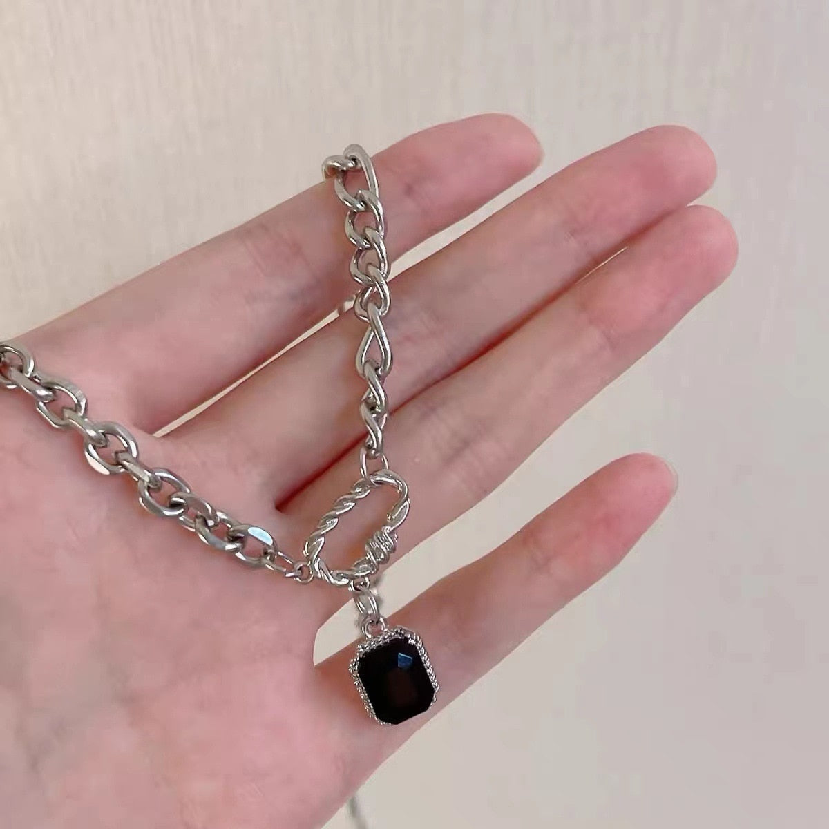 Starry Love Crystal Dangle Necklace