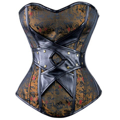 Steampunk crossed leather dress