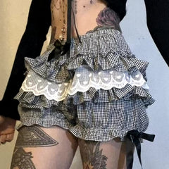 Striped Ruffled Bloomer Shorts