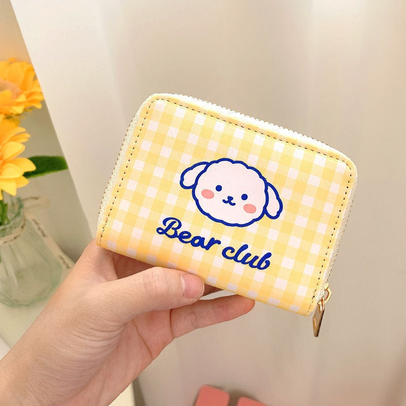 Tiny Plaid Animal Wallet