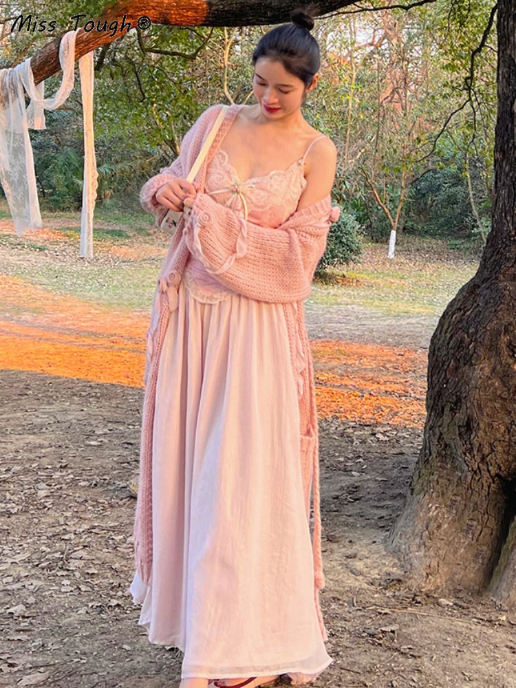 Velvet Fairycore Maxi Dress