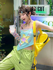 Y2K Star Girl Asymmetrical Tank Top