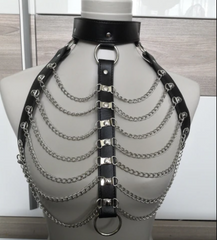 'In Chains' Black Gothic Body Chain Harness